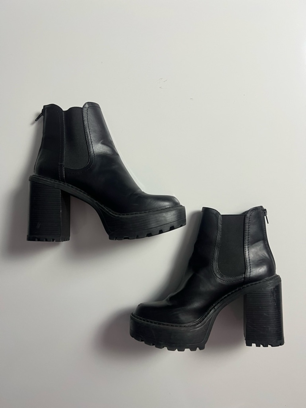 Madden Girl Platform Chelsea Boots, Black, Size Women’s 10
